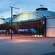 The glass and cement exterior of the Estonian Maritime Museum